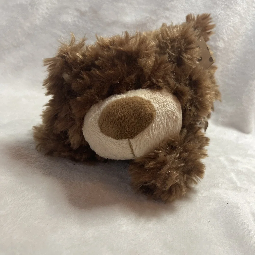 Ganz Plush Brown Teddy Bear Polka Dot Bow Stuffed Animal‎ Toy